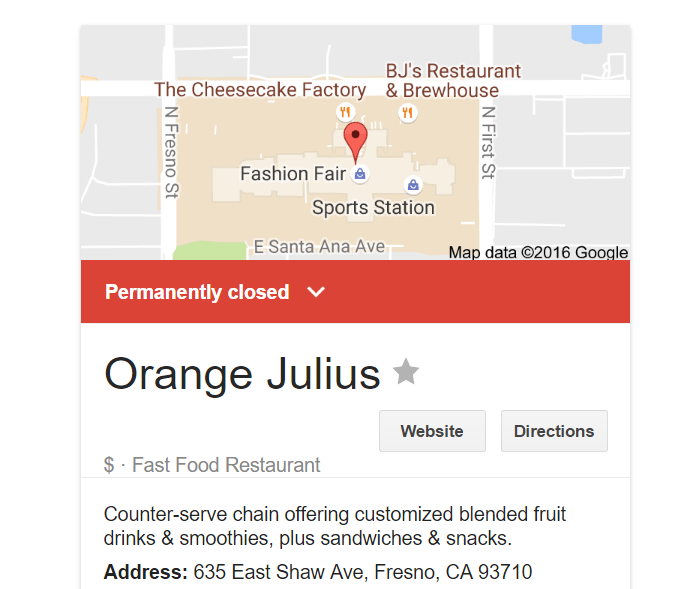 fresno fashion fair orange julius Google Search