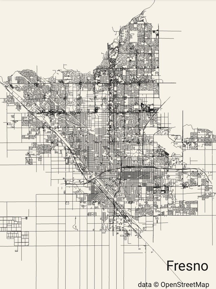 Fresno Area Map